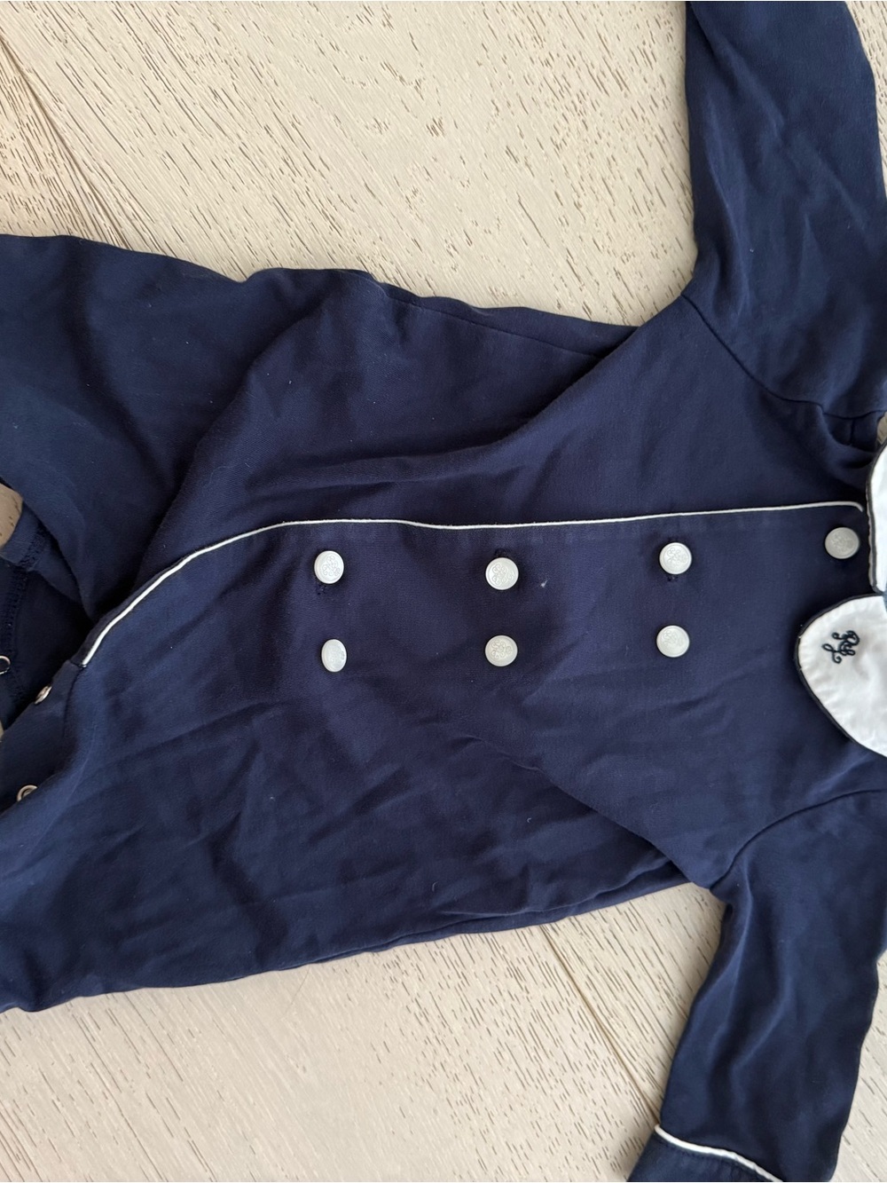 Ralph Lauren Navy and White Infant Sailor Romper
